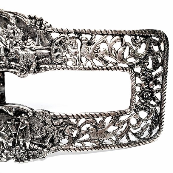 Vintage Shreve Crump & Low Sterling Silver Large Belt Buckle #6623 main image 7